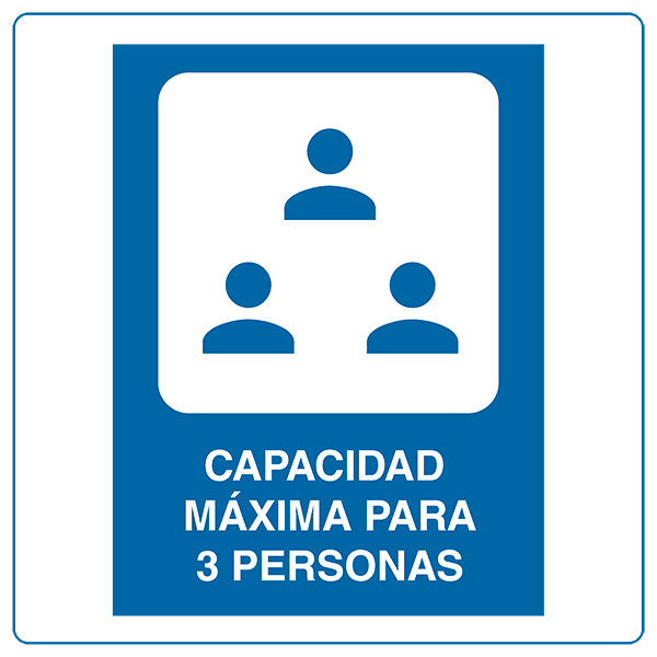 Capacidad maxima 3 personas - Covid 19