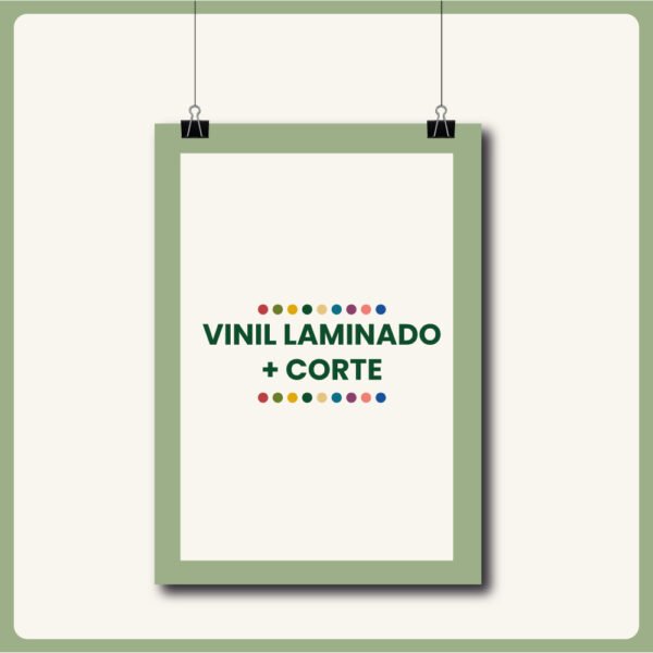 Vinil laminado con corte